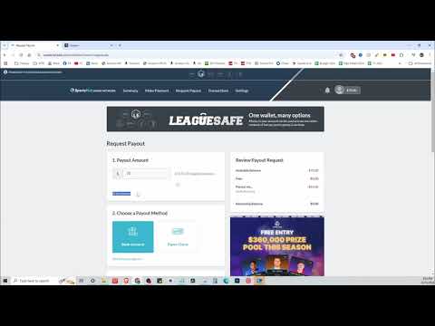 How to WITHDRAW Money from LeagueSafe - transfer to bank account