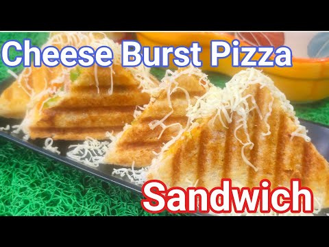 Cheese Burst Pizza Sandwich | चीज़ बर्स्ट पिज़्ज़ा का मज़ा सैंडविच में | grilled cheese sandwich