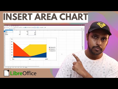 How to insert area chart libreoffice calc | insert area chart in libreoffice calc