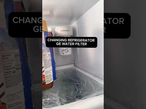 CHANGING REFRIGERATOR GE WATER FILTER #fyp #viral #viralvideo  #ge #waterfilter #refrigerator