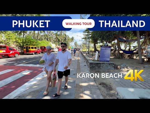 PHUKET THAILAND 2023 🇹🇭 4k WALKING tour at KARON beach