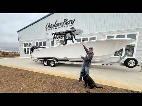 MY DREAM BOAT!!!  WALK THROUGH MY BRAND NEW CUSTOM ONSLOW BAY!