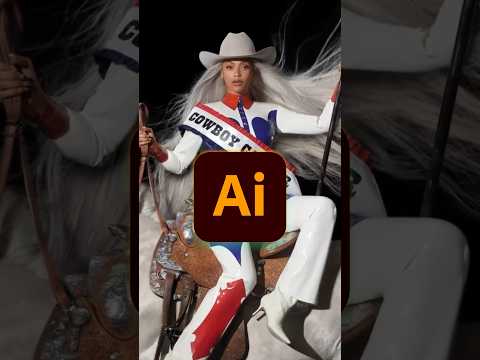 How to Create a Beyoncé "Cowboy Carter" Ribbon in Illustrator #shorts