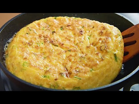 Super Easy Green Onion Tofu Omelet :: Tortilla de Patatas :: Tofu Baked Egg