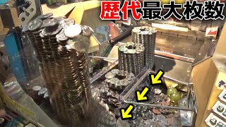 奇跡的に、ガチで歴代最大枚数のメダルタワーを建ててしまった【バベルのメダルタワーＷ】