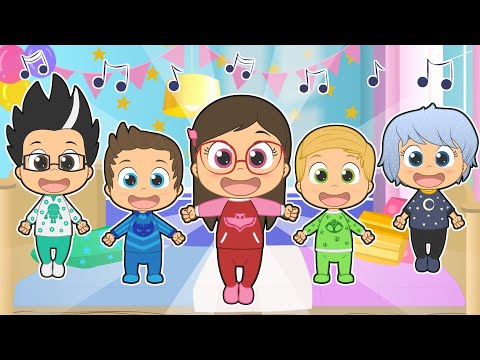 CANCIÓN CINCO BEBÉS 🦹🛏️ Con los superhéroes en pijama