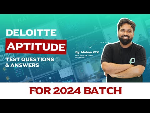 Deloitte Aptitude Questions and Answers | Online Assessment 2023-24