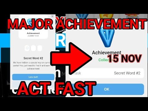 Major Achievement 15 Nov. New Today Act Fast