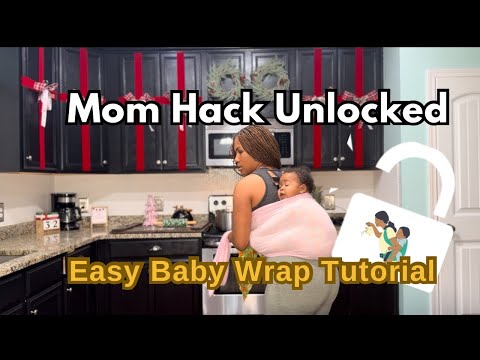 BABY WRAP ON YOUR BACK. BACKING BABY IS A MOM HACK (EASY TUTORIAL)