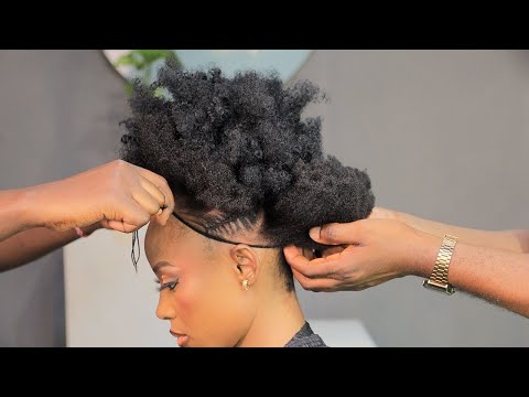 How To Create A Side Bang With Afro On Short Natural Hair | How To Style Natural Hair