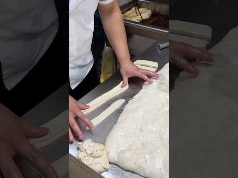 Spiral-shaped fried dough sticks