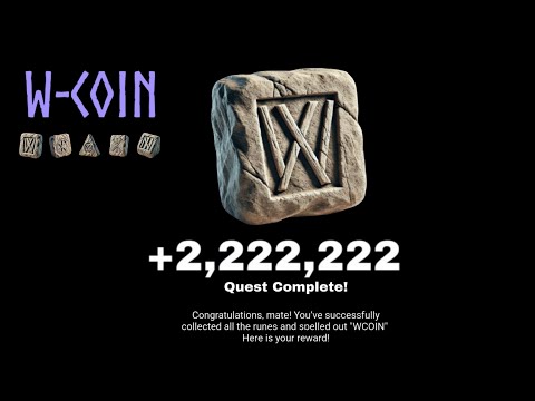 W-COIN RUNE QUEST | step by step | claim your 2,222,222 wcoins now