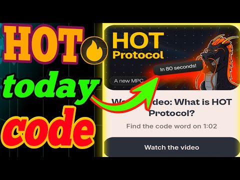 HOT wallet New video code answer|What is Hot protocol?|Hot wallet YouTube video code|Hot New update