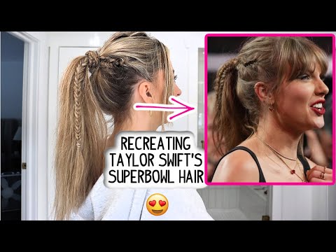 TAYLOR SWIFT SUPERBOWL HAIRSTYLE! Fishtail Ponytail Hairstyle Tutorial | Short, Medium, & Long Hair