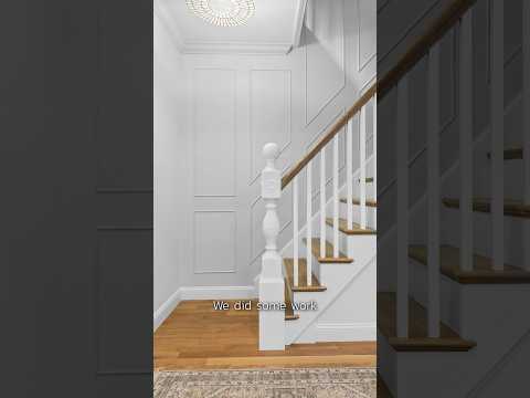 Entryway renovation in this 100-year old historic Massachusetts home, more modern and up to code!