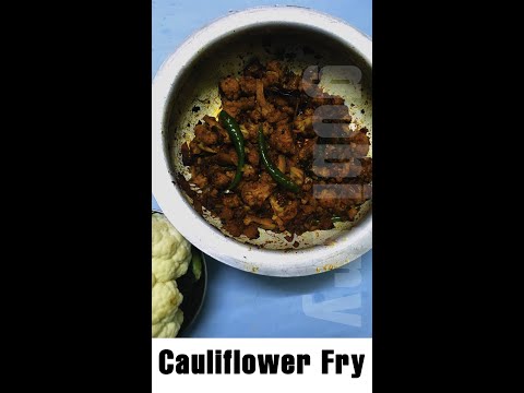 CAULIFLOWER FRY - GOBI FRY Recipe  - Onion Gobi Roast  😋