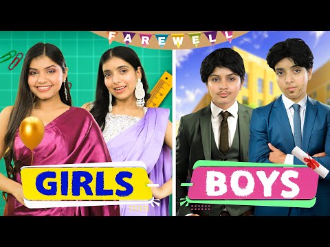 School Farewell - Girls vs Boys | Last Day Of School | Anaysa