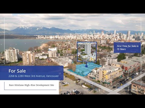 For Sale | Rare Kitsilano High-Rise Development Site - 2268 & 2280 West 3rd Avenue, Vancouver, BC