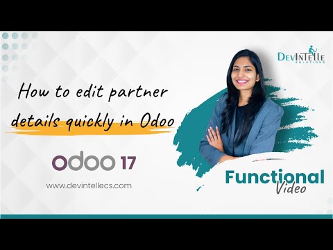 How to edit partner details quickly in Odoo | Quickly edit partner details