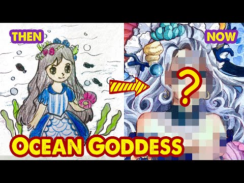 Drawing Goddess of The Ocean from Old Art | Huta Chan Studio