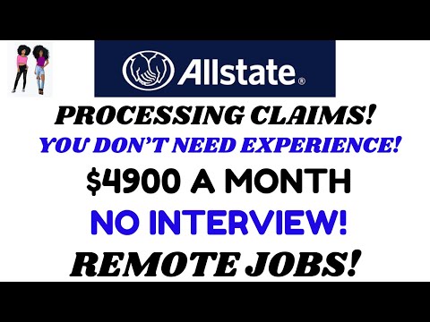 Allstate Hiring! Processing Claims No Experience No Interviews Remote Jos $4960 A Month + Computer