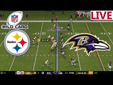 🔴LIVE 🔴Pittsburgh Steelers vs Baltimore Ravens/ NFL Wild card 2025/Madden NFL 25