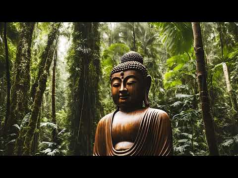 Rainy Forest Serenity | Relaxing Thunderstorm Music with Buddha