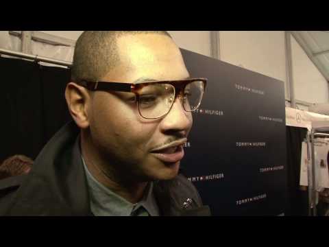 Carmelo Anthony at Tommy Hilfiger Fashion Show