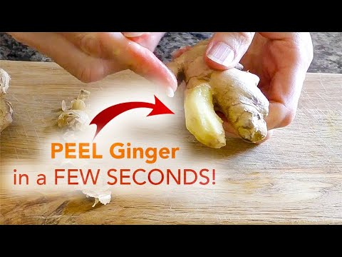 How to peel ginger EASILY, with a spoon!