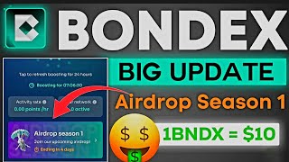 Bondex App Withdrawal Update || Bondex Mining App Season 1 Airdrop Eligible to Claim #airdrop#crypto