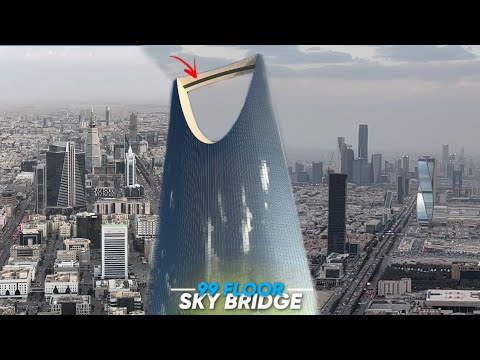 Riyadh City From 99th Floor | Sky Bridge Tour at Kingdom Center Tower - 4K | Saudi Arabia