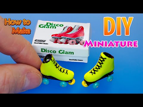 DIY Miniature Roller Skate | Crafts and Hacks for DollHouse | No Polymer Clay!