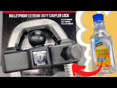 [1572] 8 Pound Trailer Lock Opened w/ TRASH! (Bulletproof Hitches)