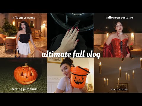 ULTIMATE FALL VLOG🍂pumpkins, spooky baskets, decor & influencer event