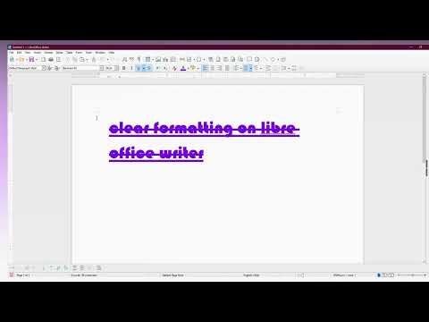 How to use clear formatting in libre office writer  |clear formatting on libre office writer