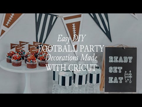 Easy DIY Football Party Decorations Made with Cricut