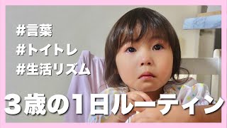 【３歳３か月の１日】３歳児との会話が面白い/言葉/トイトレ/睡眠時間/遊び/２４時間密着