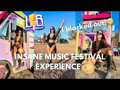 I blacked out... 😬 INSANE Music Festival Vlog | Lightning in a Bottle LIB 2023 | Thrifted Outfits