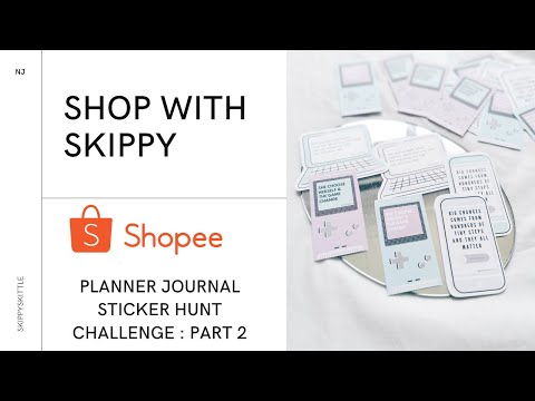 Shop with Me PART 2 : Shopee Malaysia Planner Journal Sticker Shop Haul Hunt!!