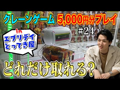 クレーンゲーム5000円分遊んだら、景品どれだけ取れる？ inエブリデイとってき屋