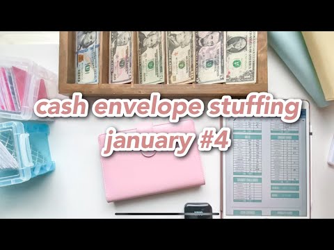 cash envelope stuffing | january #4 | low / youtube income budget | sinking funds