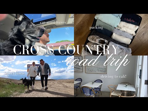 road trip vlog! driving cross country to california, everything we packed, amazon travel favs + more