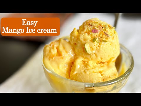 Mango Ice Cream In a Blender In 10 Minutes - Only 4 Ingredients