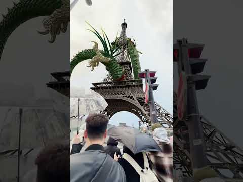 Year of the Dragon in Paris #dragon #newyear #paris #eiffeltower #chinesenewyear #automobile