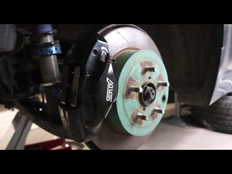 How to Change STI Brembo Brake Pads - Hawk Street Pads [Subaru VLOG]