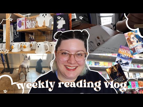 receiving anticipated september arc, hobonichi day, book & halloween browsing | weekly reading vlog