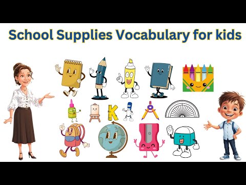 English Vocabulary | 100 School supplies and Classroom vocabulary | Kids Vocabulary #kidslearning