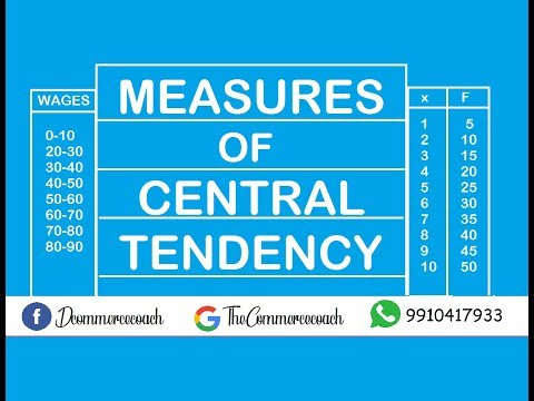 #1 Measure of central tendency : arithmetic mean (HINDI) | 2018 | The commerce coach