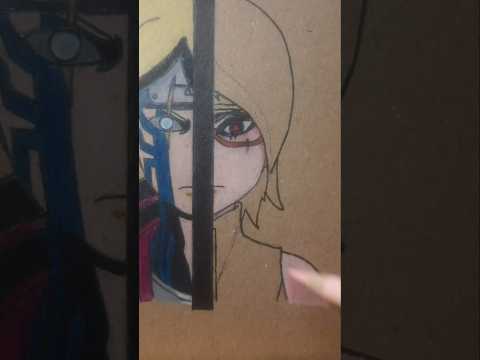 Boruto x Sarada Drawing Part 5 #shorts #borutonarutonextgeneration #boruto #sarada #anime #naruto