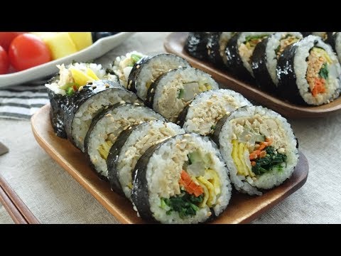 Low FODMAP | Tuna Gimbap : 2 ways (Seaweed Rice Rolls) from scratch | healthy Korean food | 저포드맵 김밥